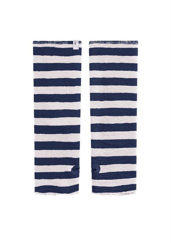 By Basics - Wrist Warmer - Raw White/ Navy Blue - Onesize